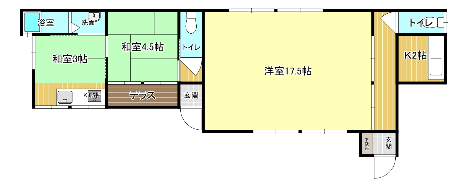 間取図（洋室との間；壁有り）